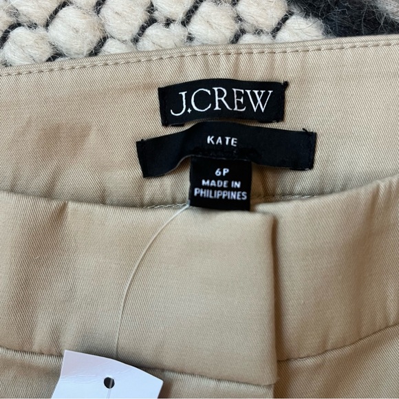 NWT J.Crew Petite Kate Cuffed Straight-Leg Pants – 6P – Light Tan - Picture 6 of 8